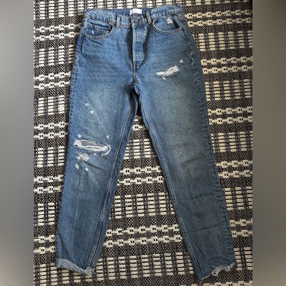 Boyish THE BILLY High Rise Skinny Rigid Light Blue Distressed Vintage Jeans